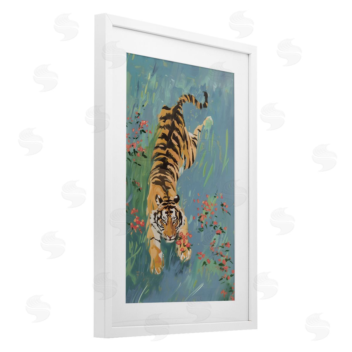 Amanda Tsoukanelis Tiger Burning Bright Canvas Wall Art Print