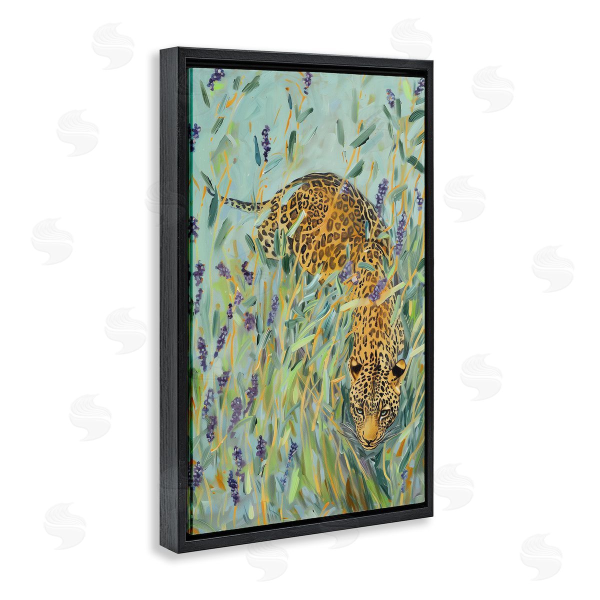 Amanda Tsoukanelis Leopard in Liriope Canvas Wall Art Print