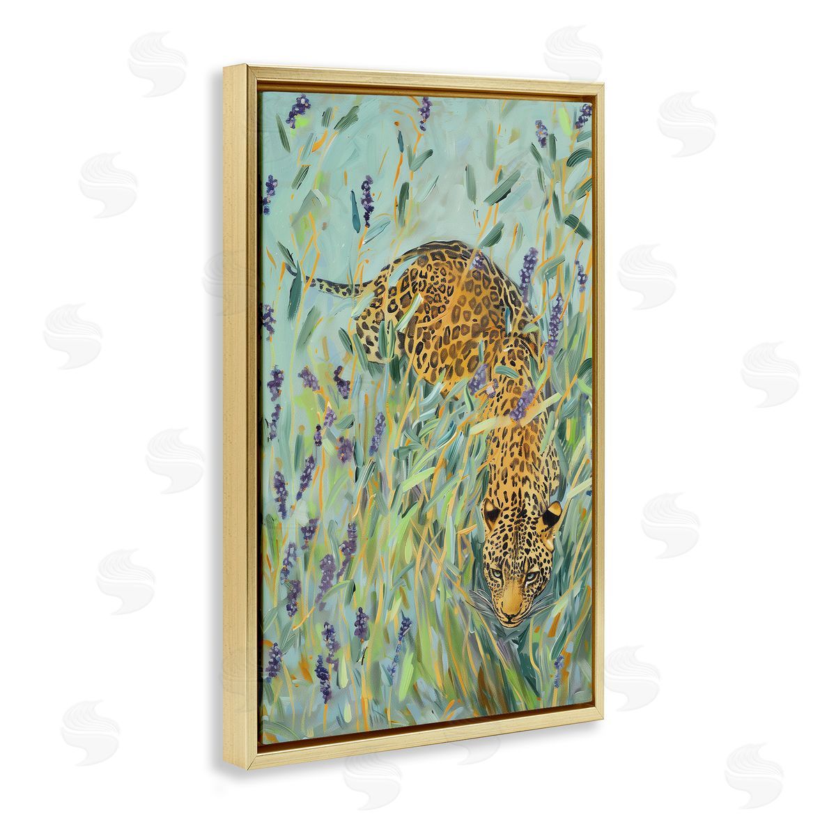 Amanda Tsoukanelis Leopard in Liriope Canvas Wall Art Print