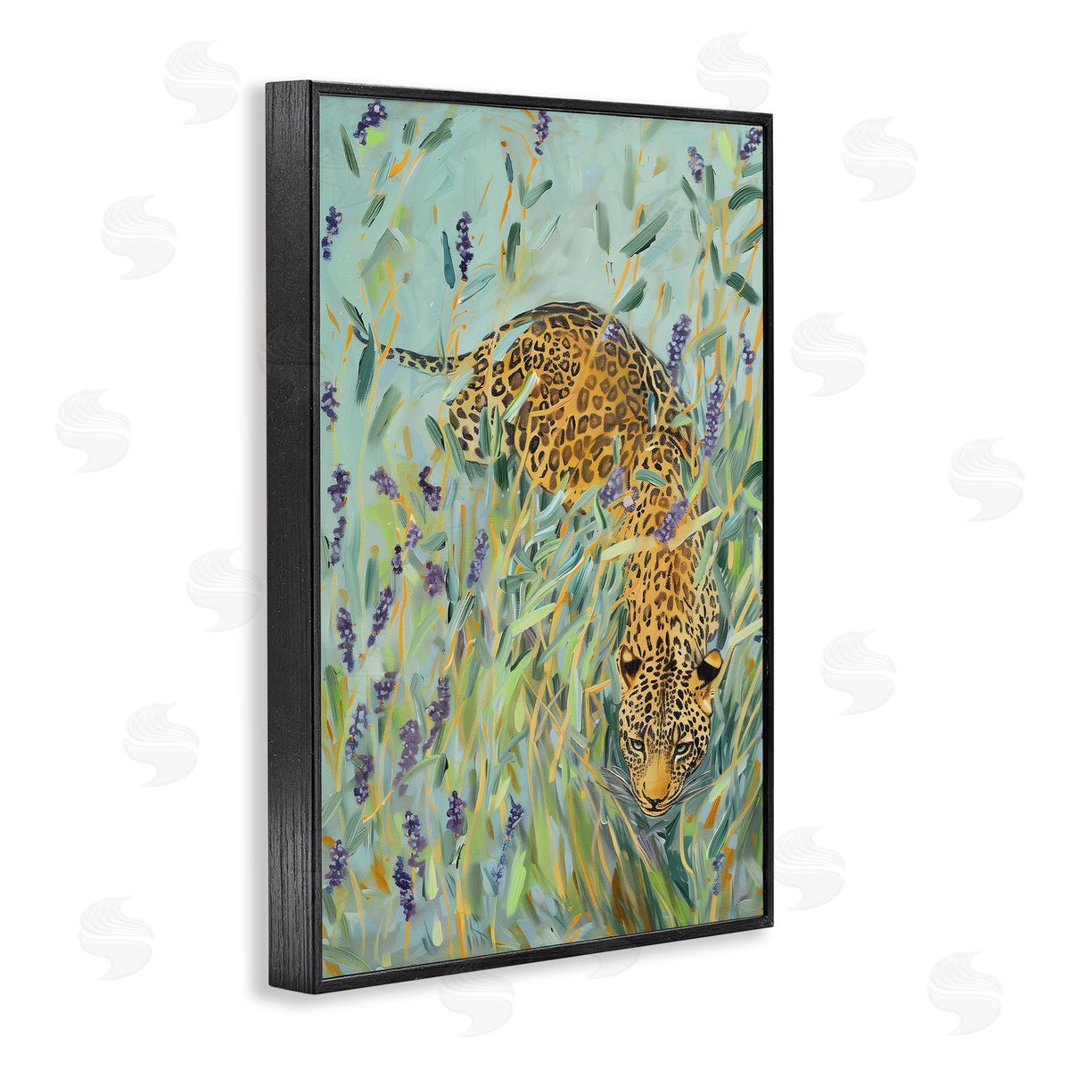 Amanda Tsoukanelis Leopard in Liriope Canvas Wall Art Print