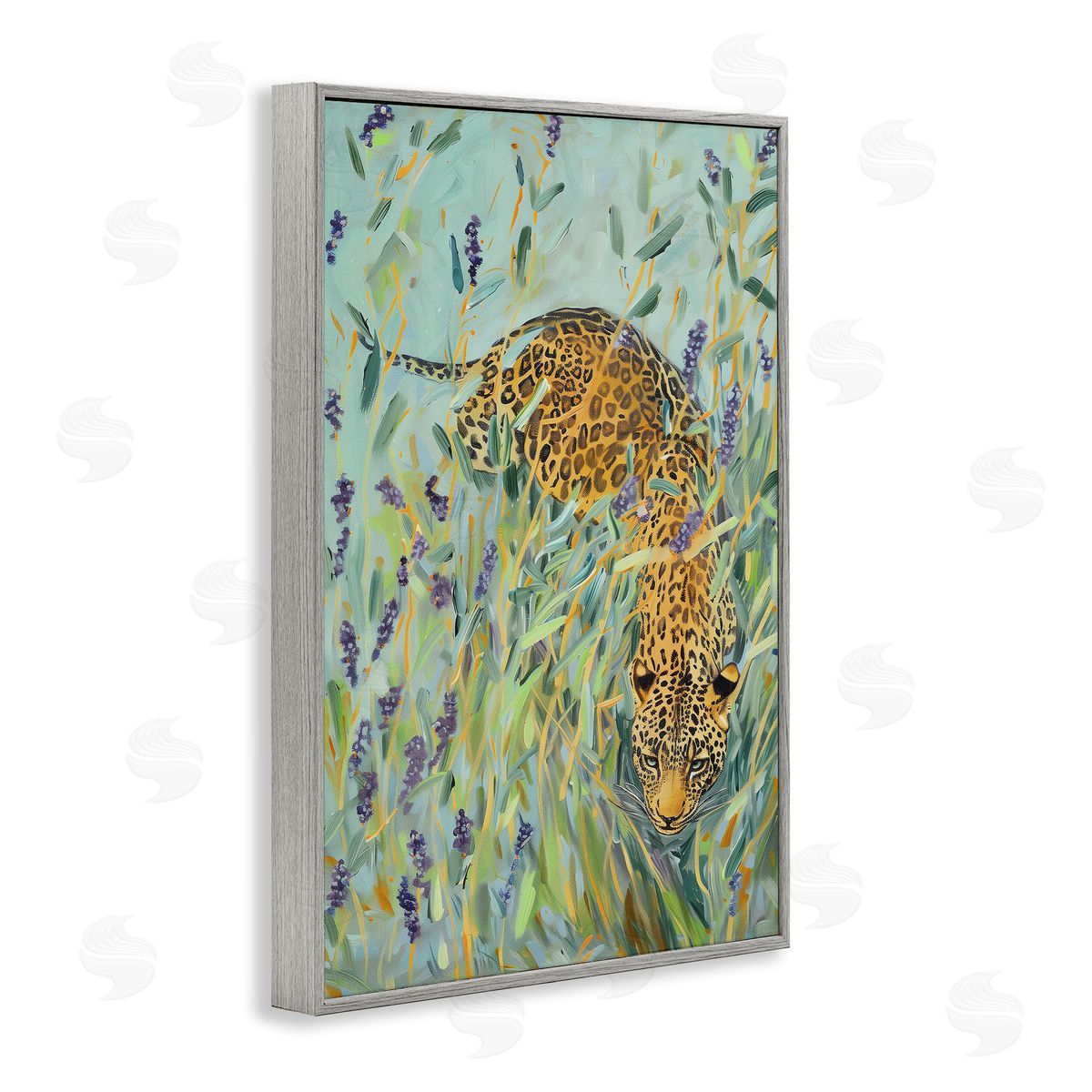 Amanda Tsoukanelis Leopard in Liriope Canvas Wall Art Print