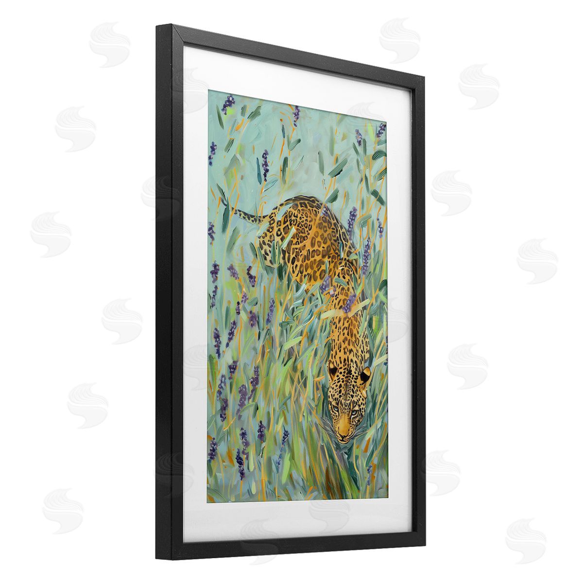 Amanda Tsoukanelis Leopard in Liriope Canvas Wall Art Print