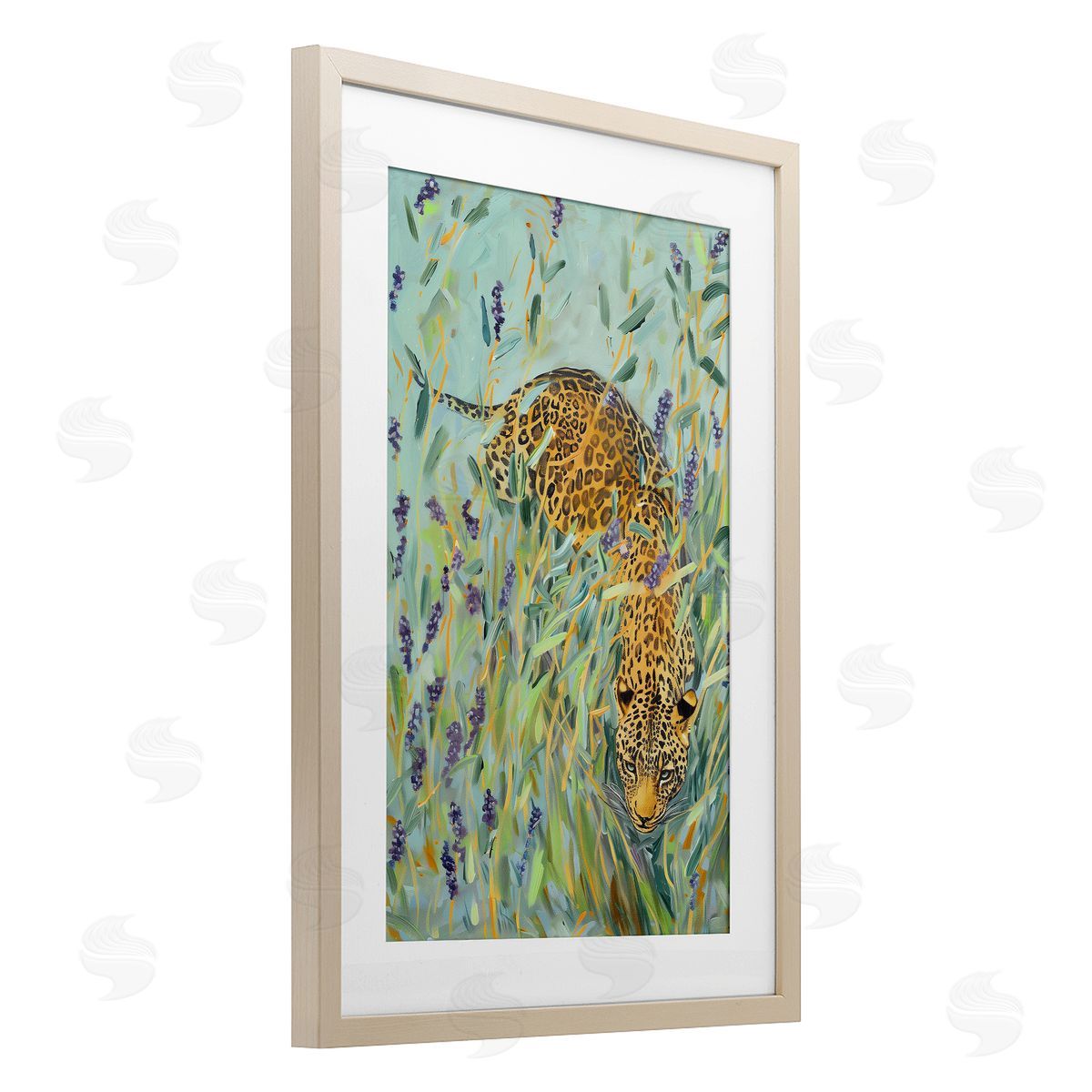 Amanda Tsoukanelis Leopard in Liriope Canvas Wall Art Print