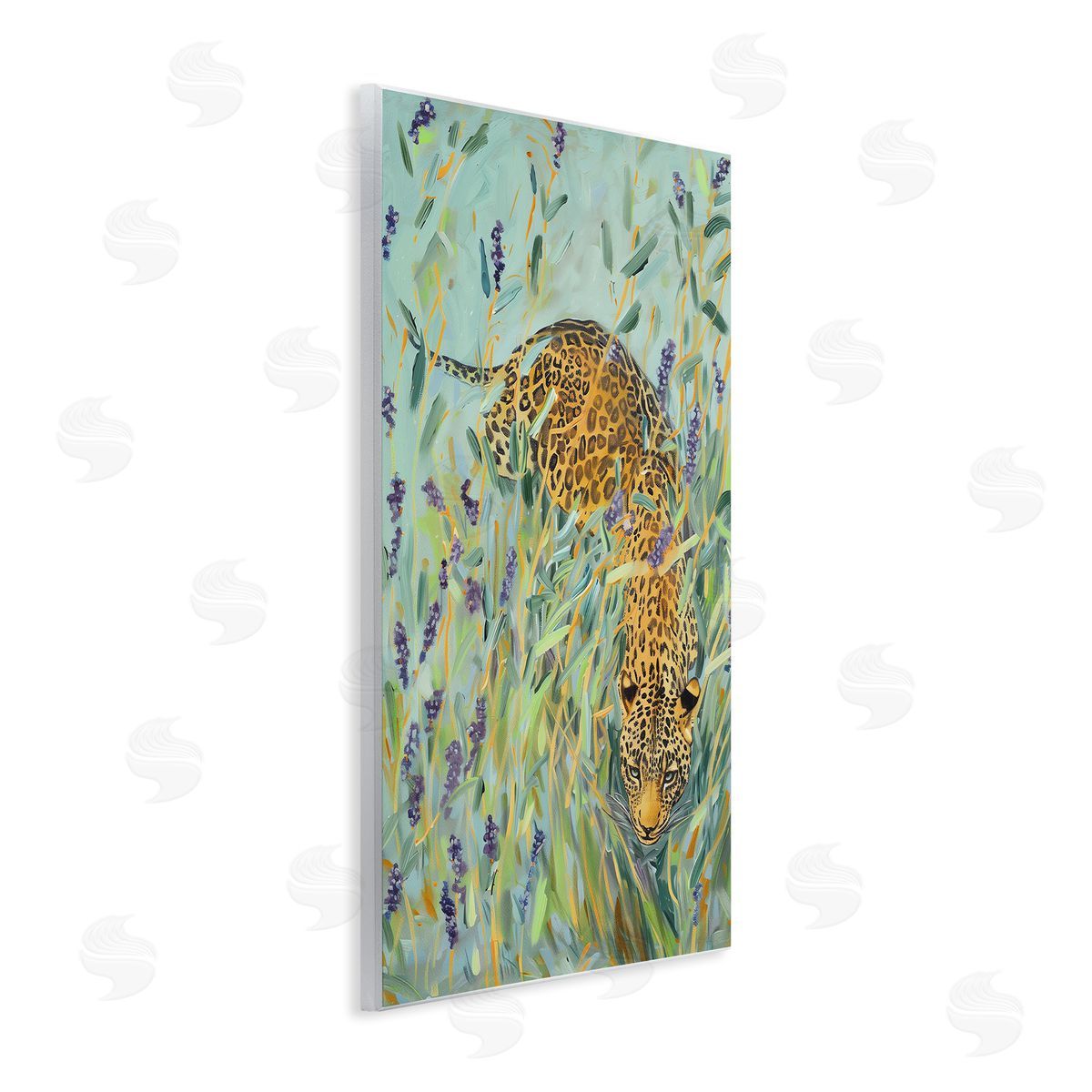 Amanda Tsoukanelis Leopard in Liriope Canvas Wall Art Print