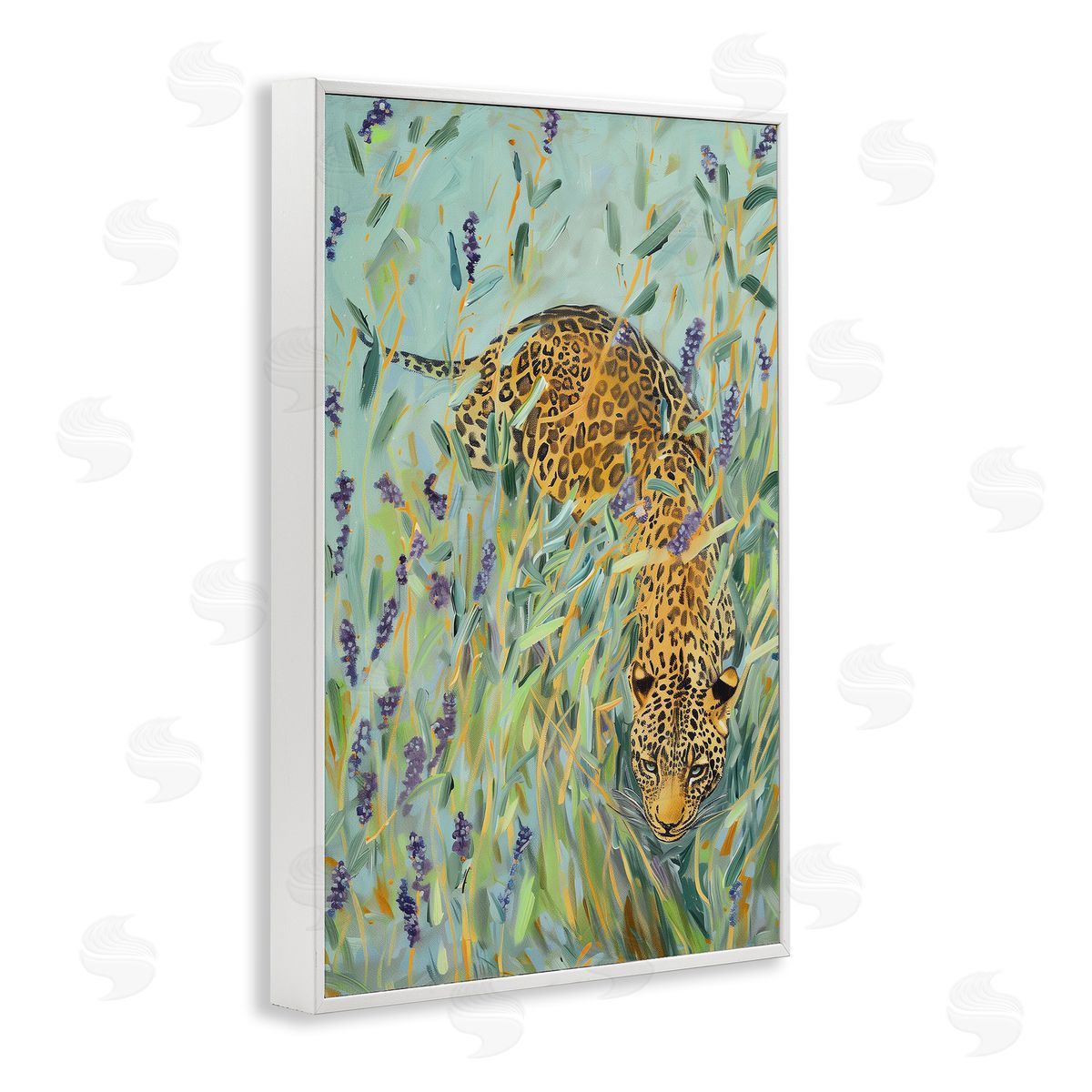Amanda Tsoukanelis Leopard in Liriope Canvas Wall Art Print