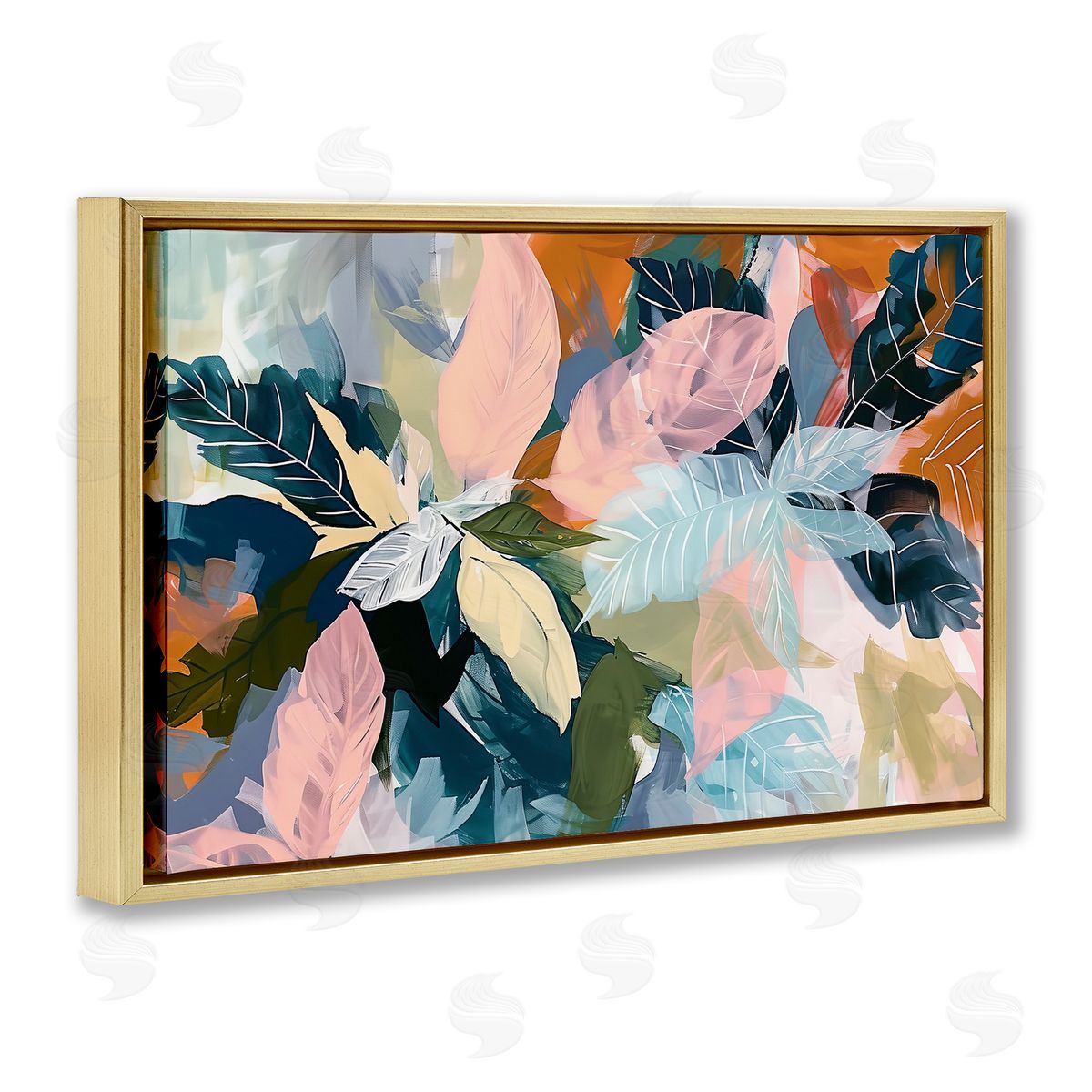 Elara Yasna Bright Tropical Oasis Leaves Canvas Wall Art Print