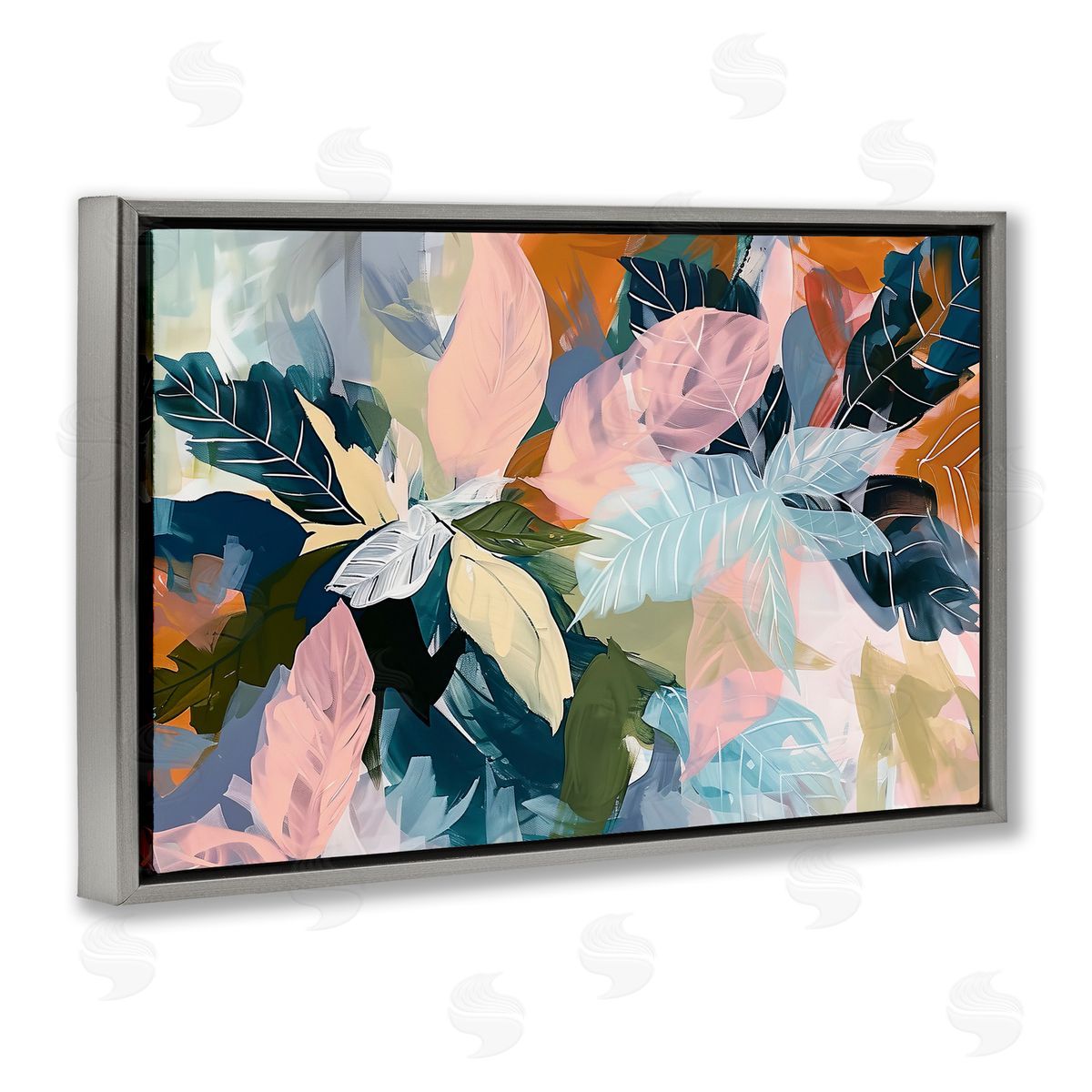 Elara Yasna Bright Tropical Oasis Leaves Canvas Wall Art Print