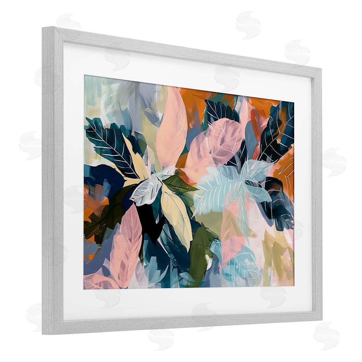 Elara Yasna Bright Tropical Oasis Leaves Canvas Wall Art Print