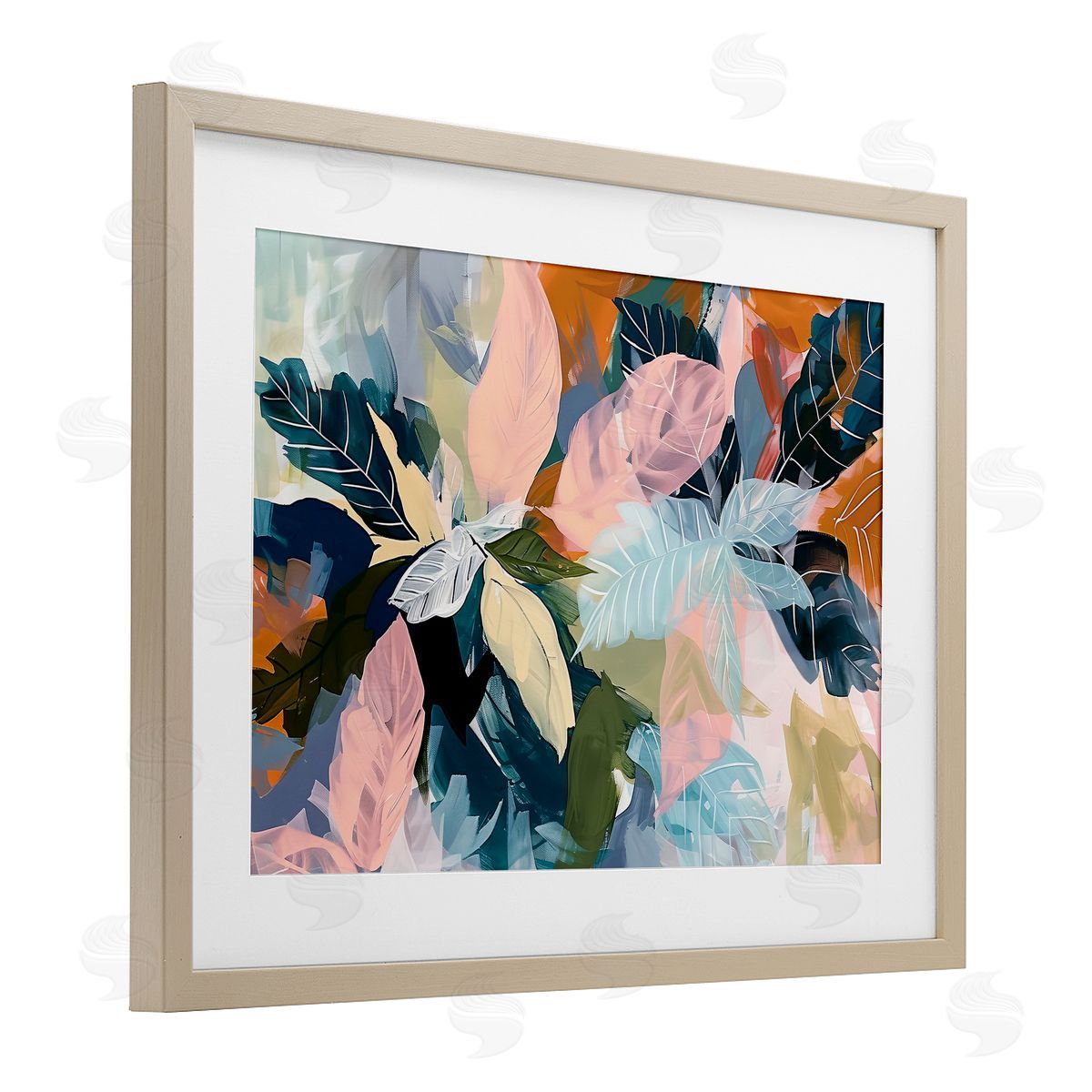 Elara Yasna Bright Tropical Oasis Leaves Canvas Wall Art Print