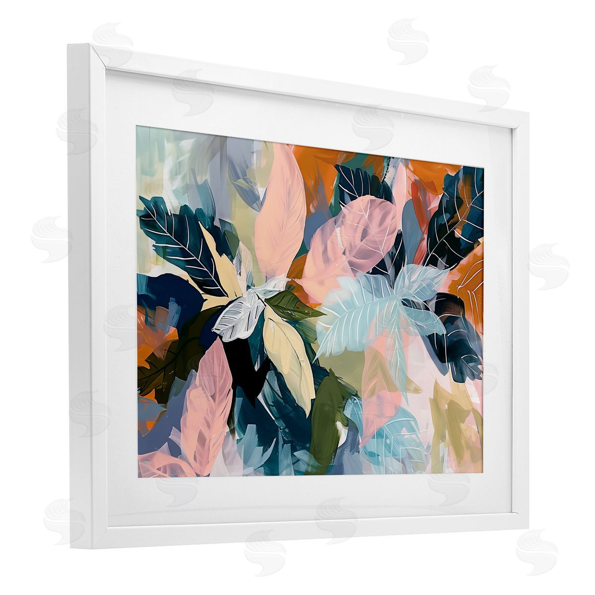 Elara Yasna Bright Tropical Oasis Leaves Canvas Wall Art Print