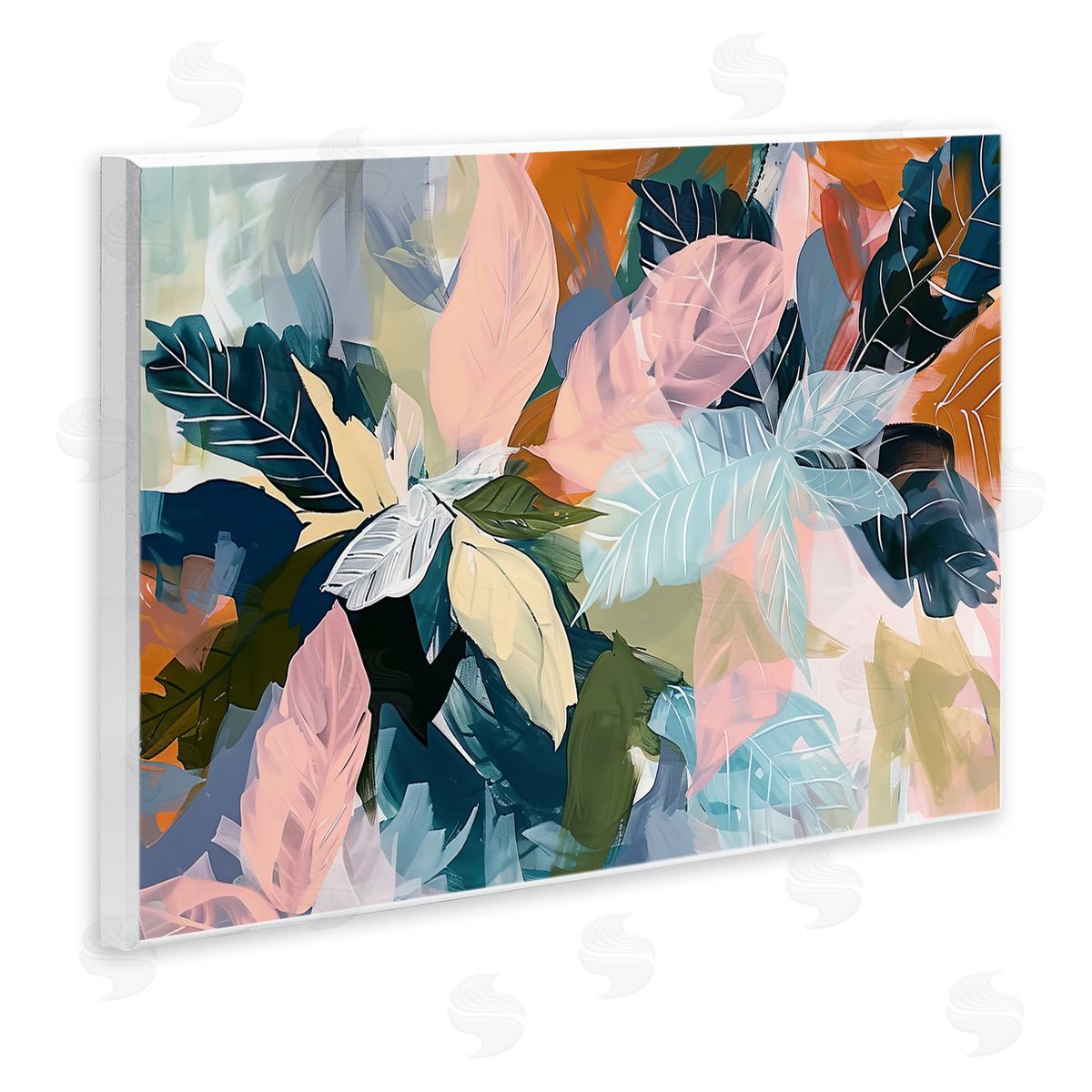 Elara Yasna Bright Tropical Oasis Leaves Canvas Wall Art Print