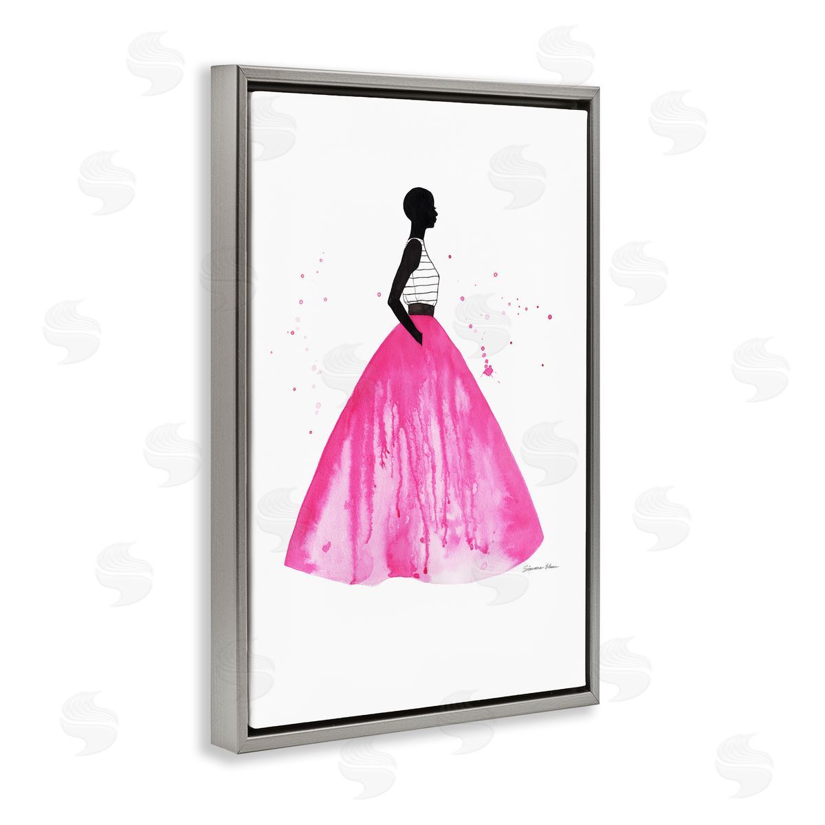Simone Elum Pink Ballgown Skirt Canvas Wall Art Print