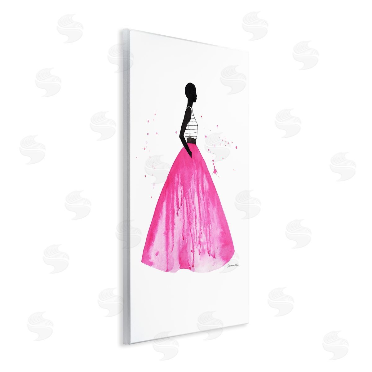 Simone Elum Pink Ballgown Skirt Canvas Wall Art Print