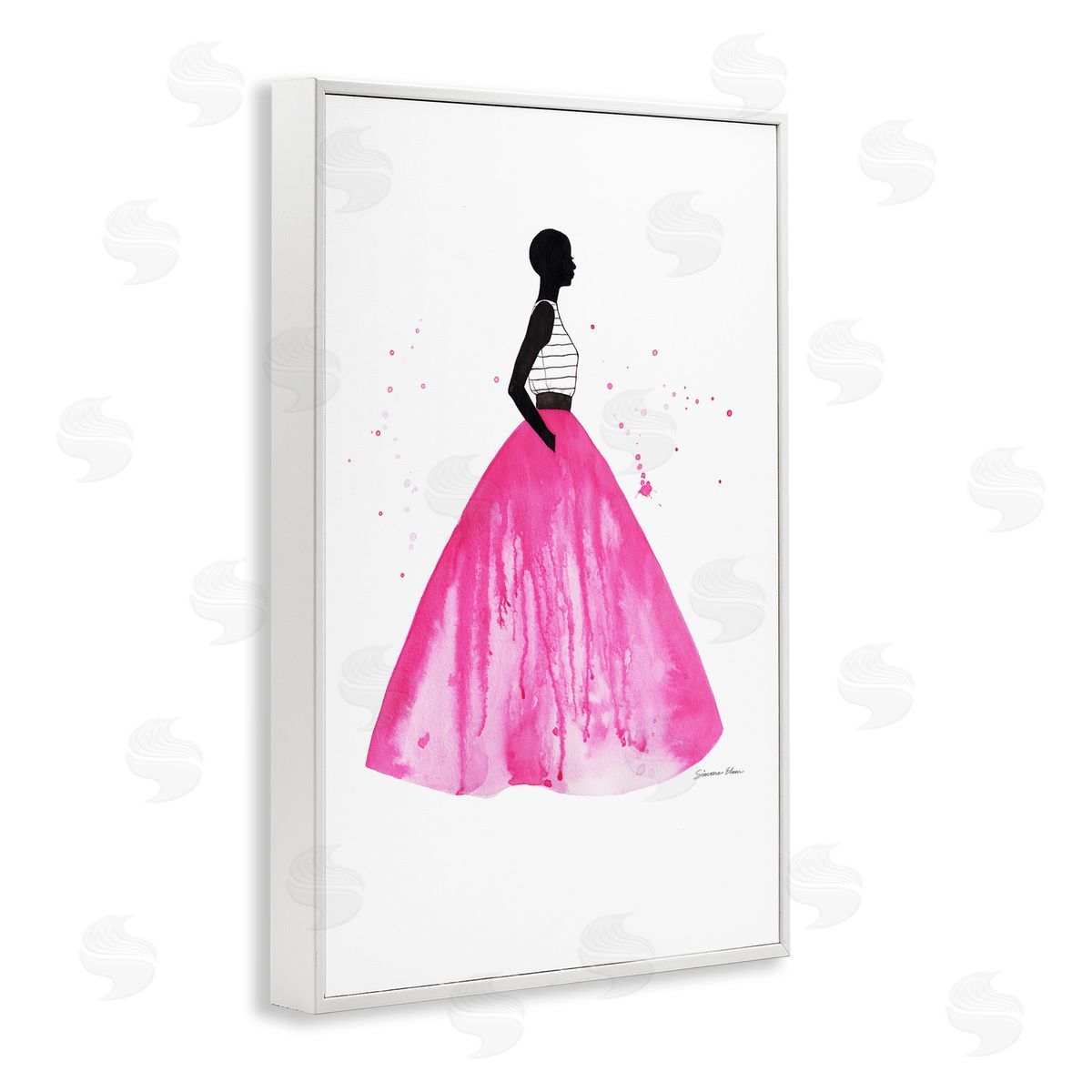 Simone Elum Pink Ballgown Skirt Canvas Wall Art Print