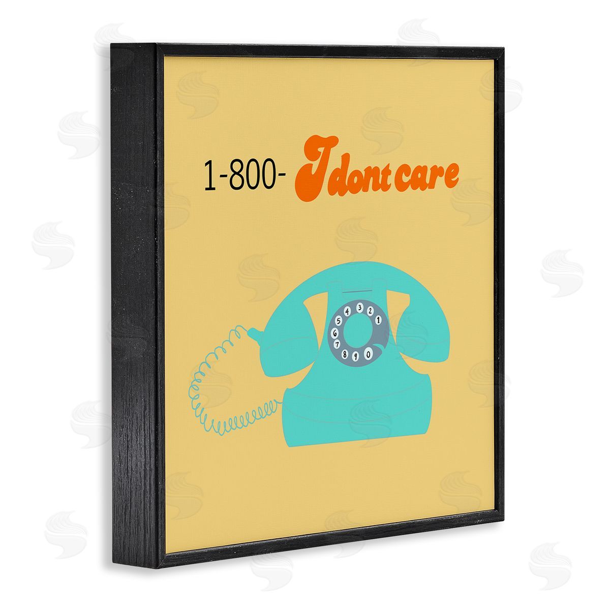 Ashley Singleton I Don't Care Retro Phone Canvas Wall Art Print