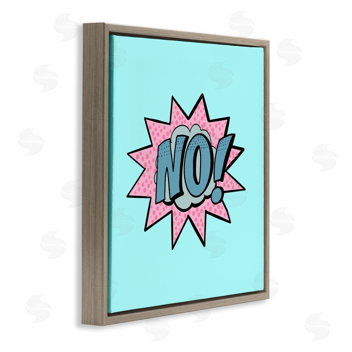 Ashley Singleton No Comic Speech Bubble Canvas Wall Art Print