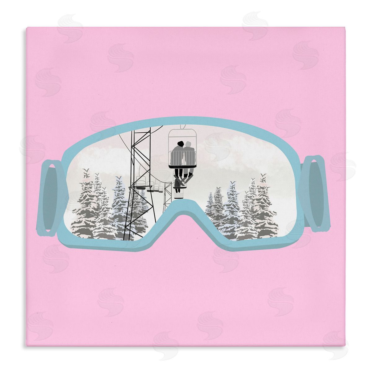 Ashley Singleton Winter Slopes Goggles Canvas Wall Art Print