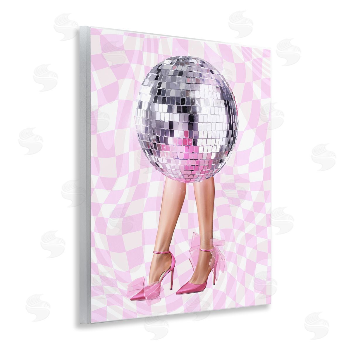 Ziwei Li Glam Heels & Disco Ball Canvas Wall Art Print