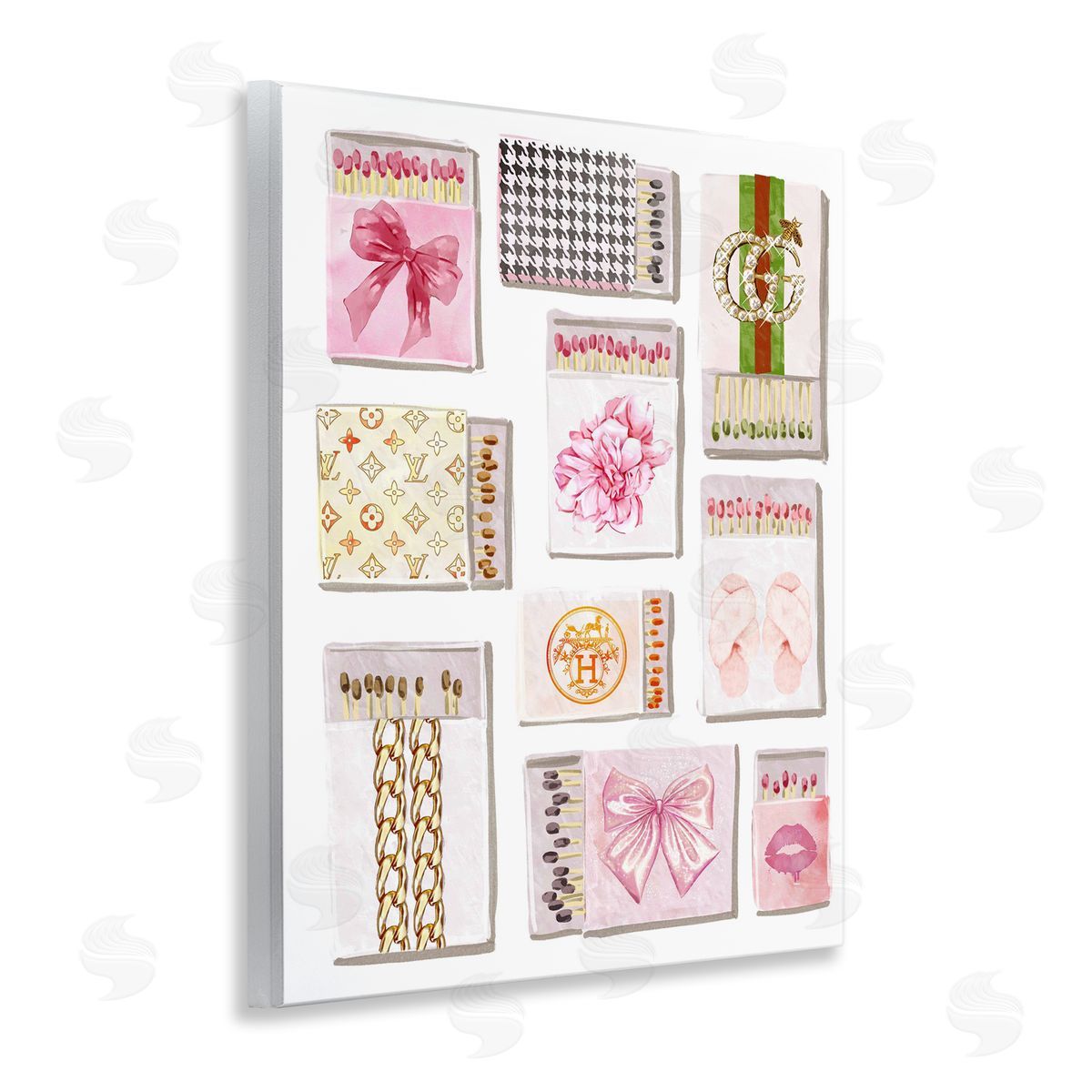 Ziwei Li Trendy Glam Match Boxes Canvas Wall Art Print
