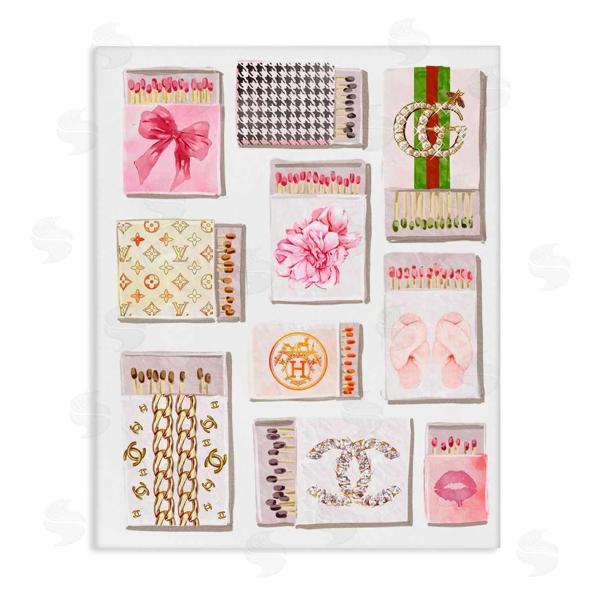 Ziwei Li Glam Girl Matchboxes Canvas Wall Art Print