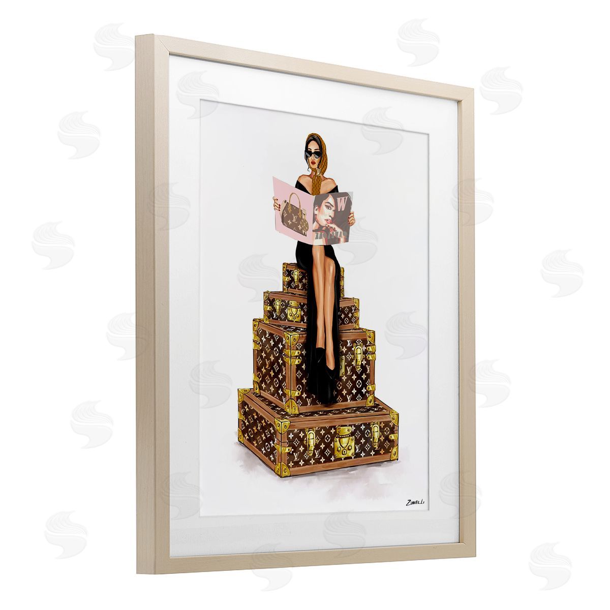 Ziwei Li Luxury Cases & Glam Girl Canvas Wall Art Print