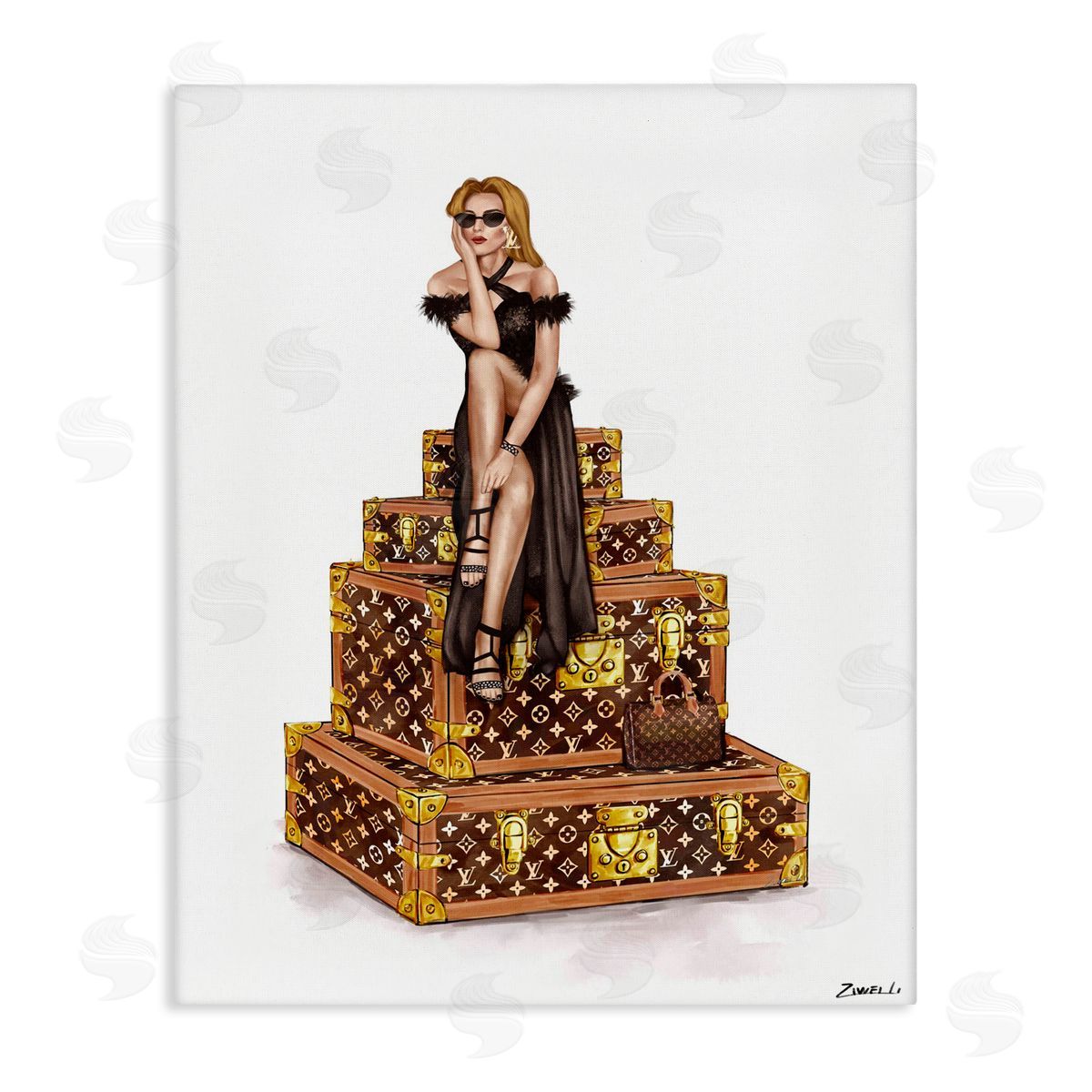 Ziwei Li Trendy Travel Female Canvas Wall Art Print