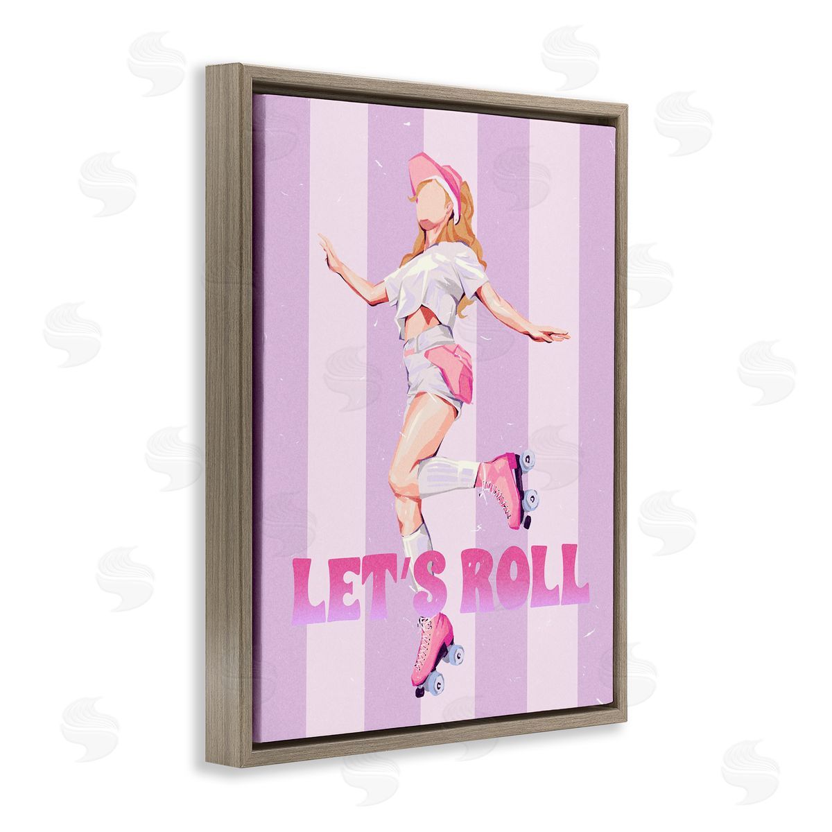 Ziwei Li Let's Roller Skate Girl Canvas Wall Art Print