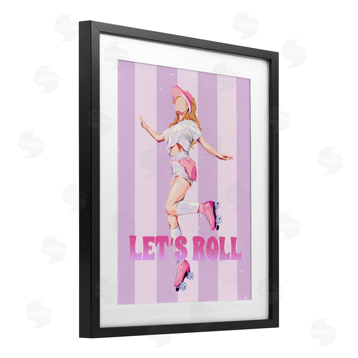 Ziwei Li Let's Roller Skate Girl Canvas Wall Art Print