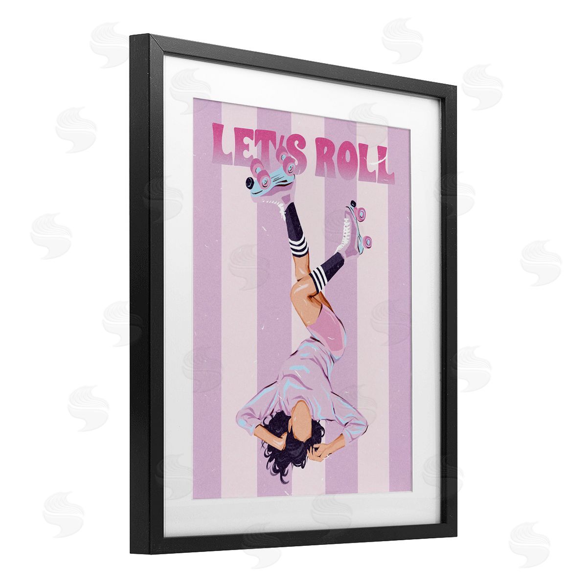 Ziwei Li Let's Roll Female Skater Canvas Wall Art Print