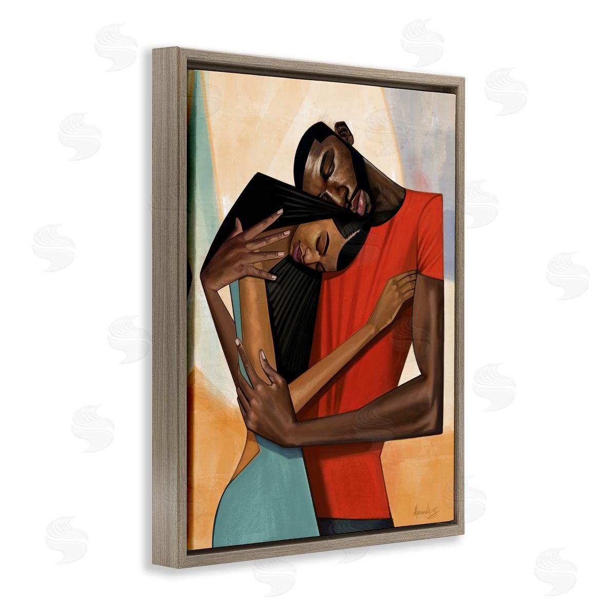 Manasseh Johnson Sr Comfort Cubism Portrait Canvas Wall Art Print