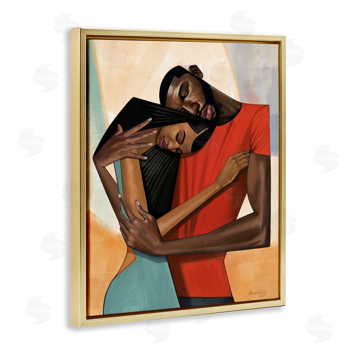 Manasseh Johnson Sr Comfort Cubism Portrait Canvas Wall Art Print