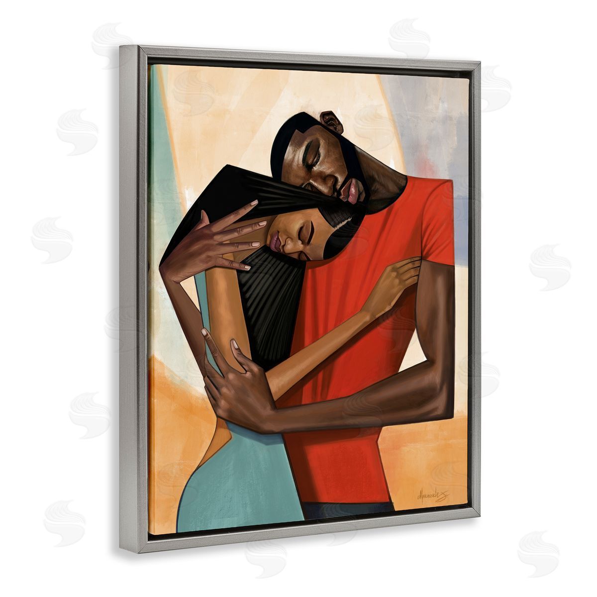 Manasseh Johnson Sr Comfort Cubism Portrait Canvas Wall Art Print
