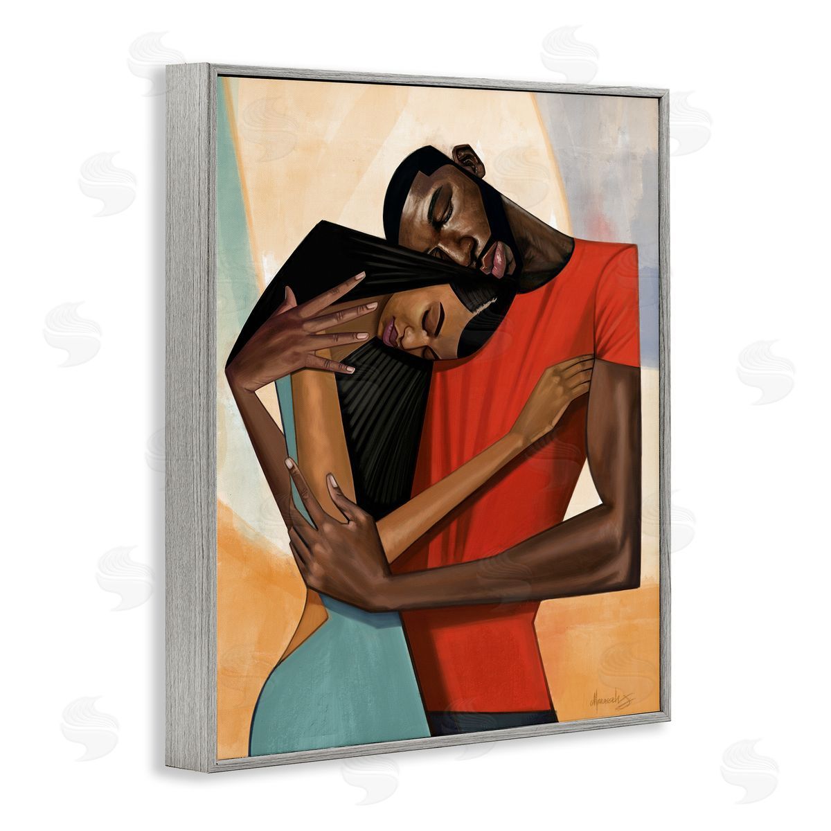 Manasseh Johnson Sr Comfort Cubism Portrait Canvas Wall Art Print