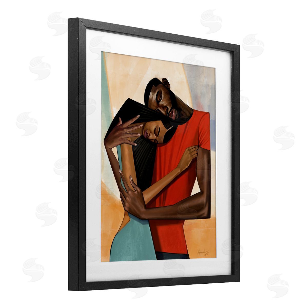 Manasseh Johnson Sr Comfort Cubism Portrait Canvas Wall Art Print