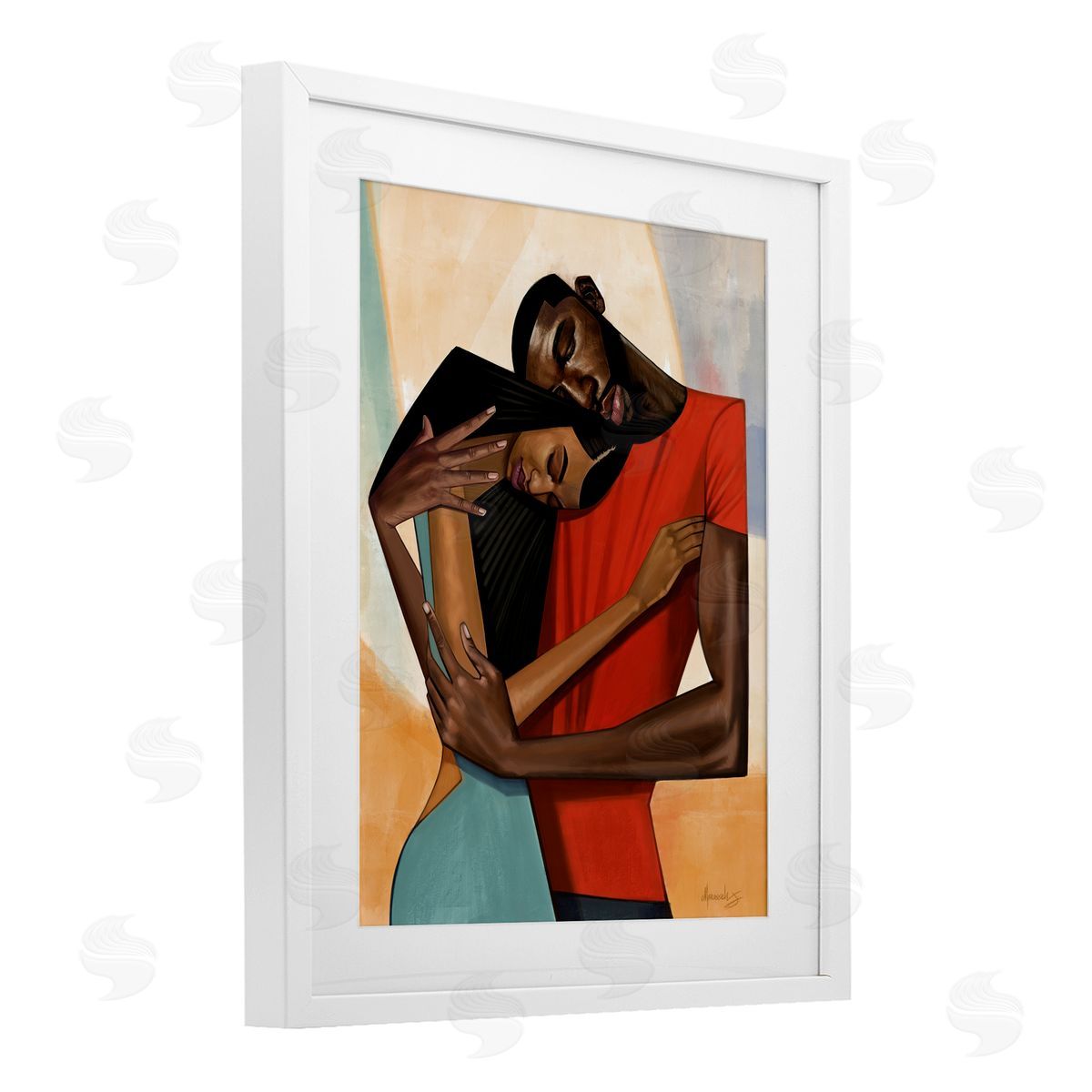 Manasseh Johnson Sr Comfort Cubism Portrait Canvas Wall Art Print
