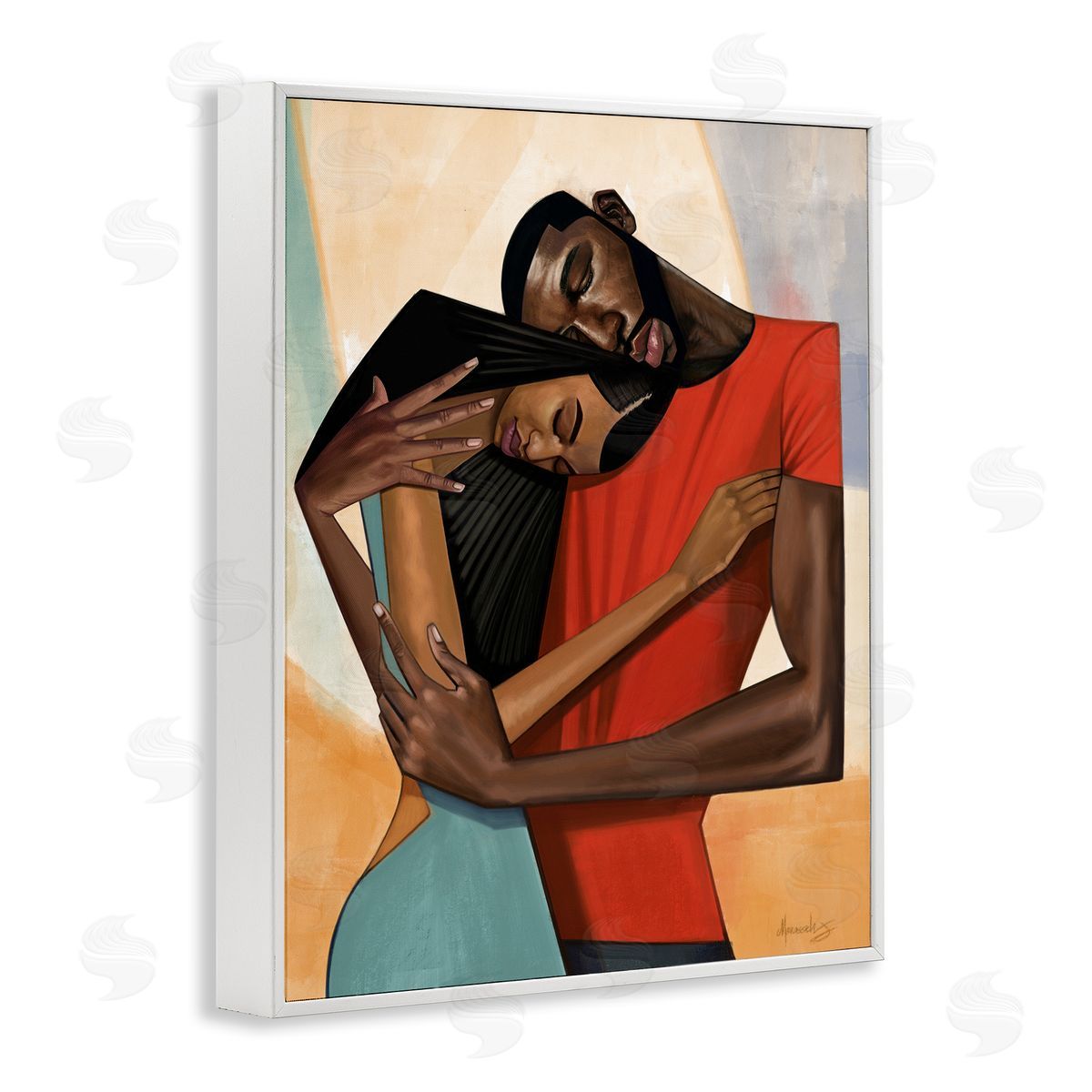 Manasseh Johnson Sr Comfort Cubism Portrait Canvas Wall Art Print