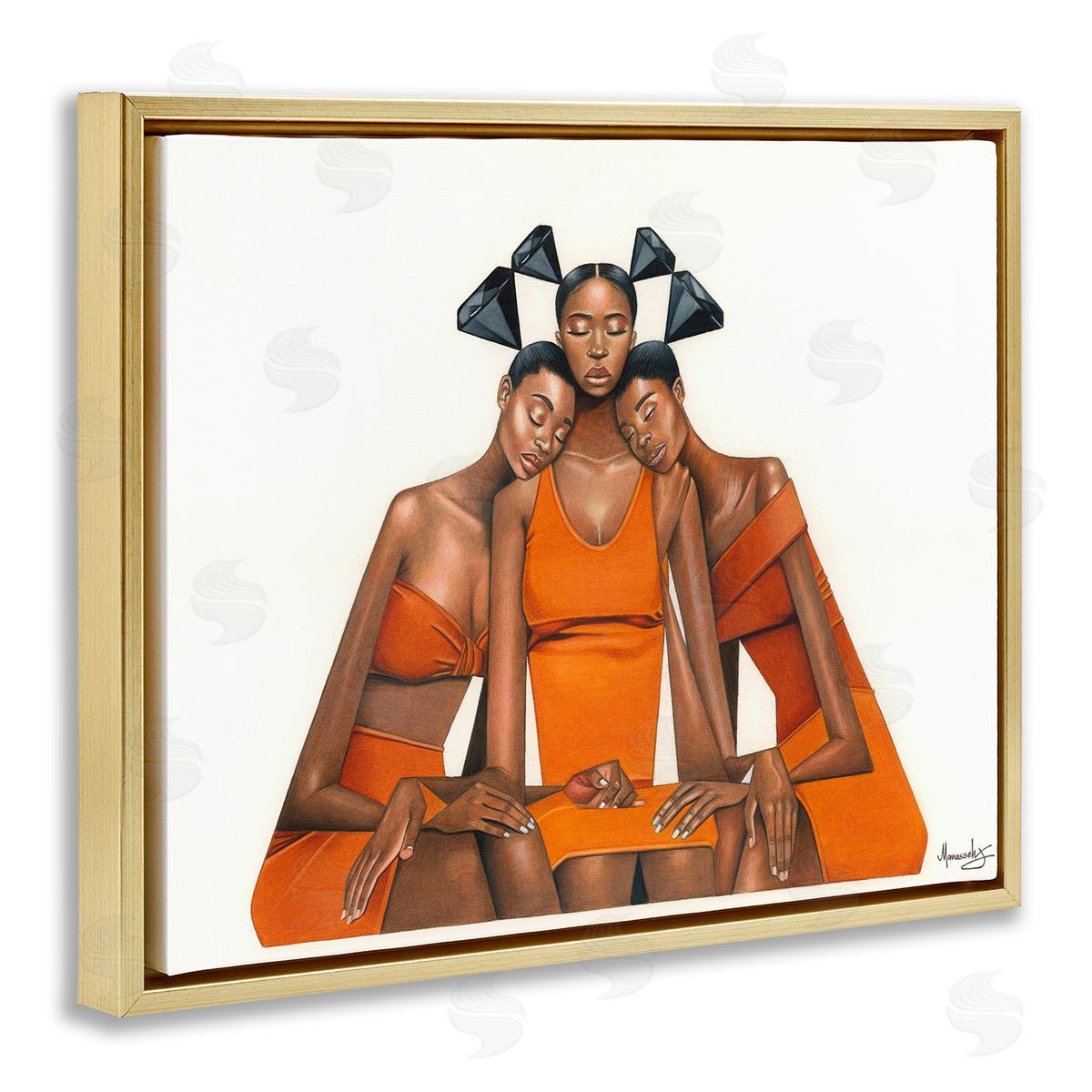 Manasseh Johnson Sr Black Diamond Sisterhood Canvas Wall Art Print