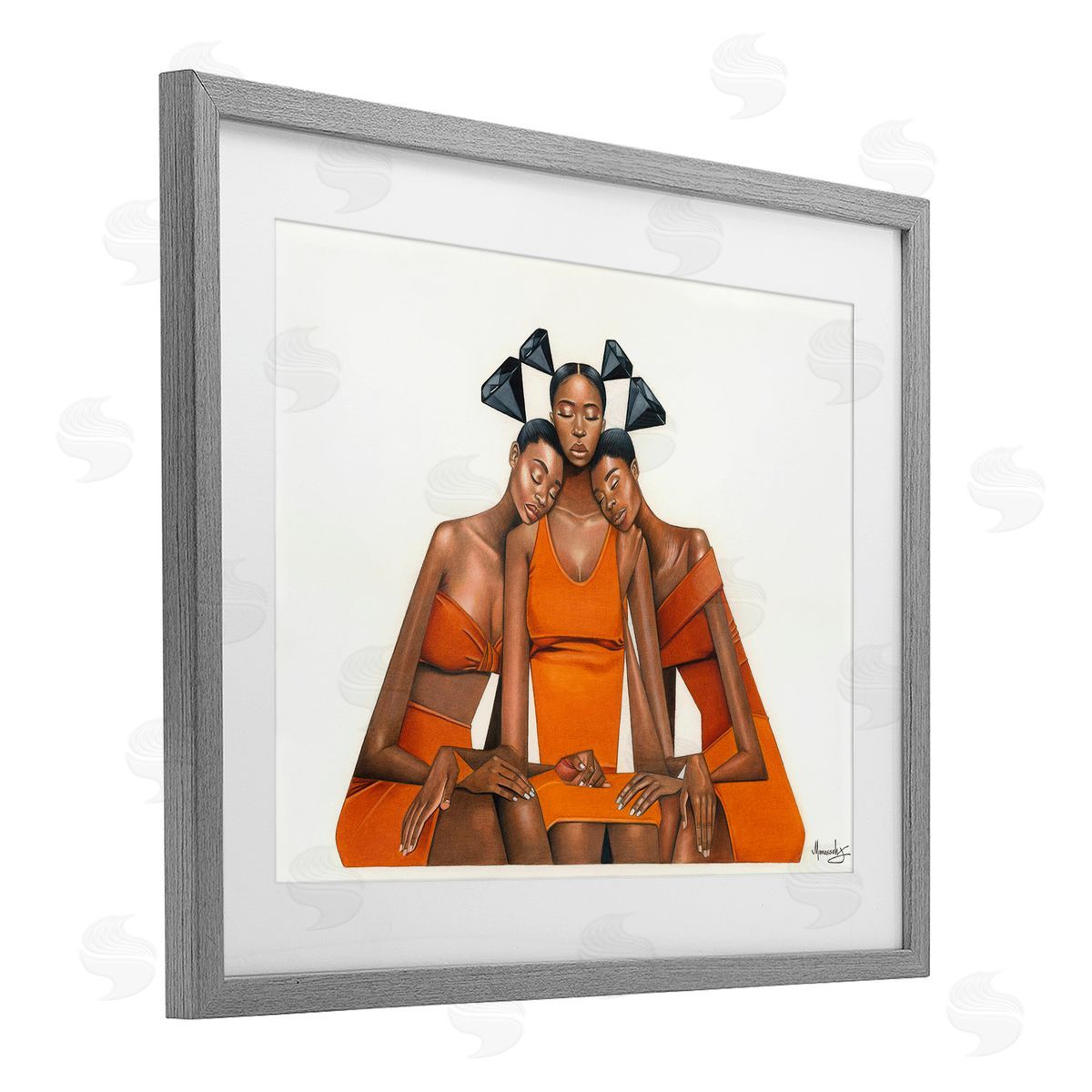 Manasseh Johnson Sr Black Diamond Sisterhood Canvas Wall Art Print