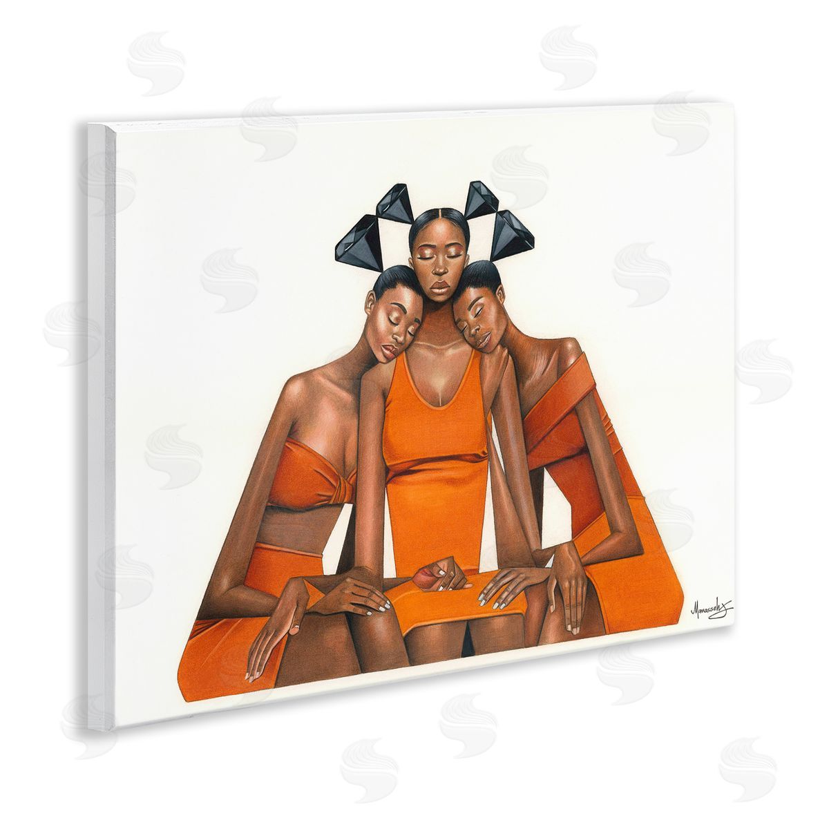 Manasseh Johnson Sr Black Diamond Sisterhood Canvas Wall Art Print