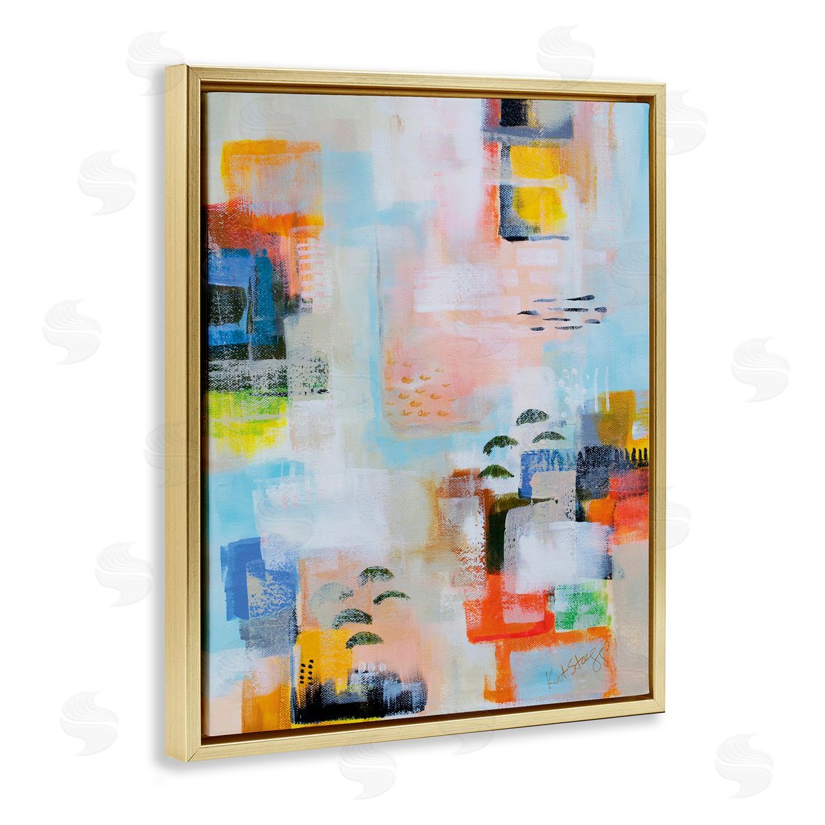 Katherine Irvin With A View Abstract Canvas Wall Art Print