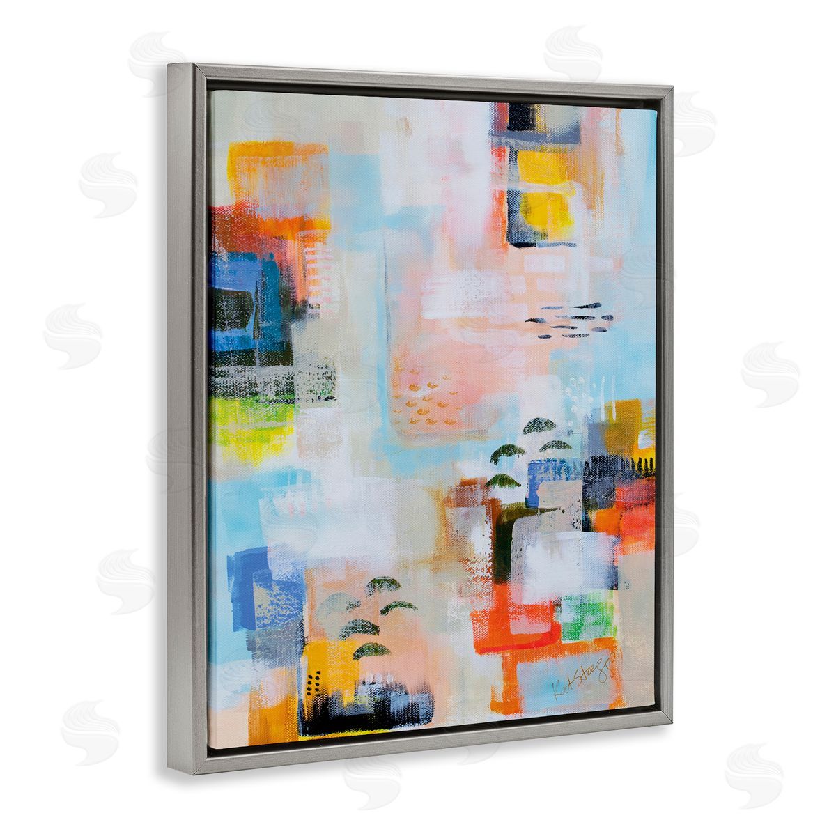 Katherine Irvin With A View Abstract Canvas Wall Art Print