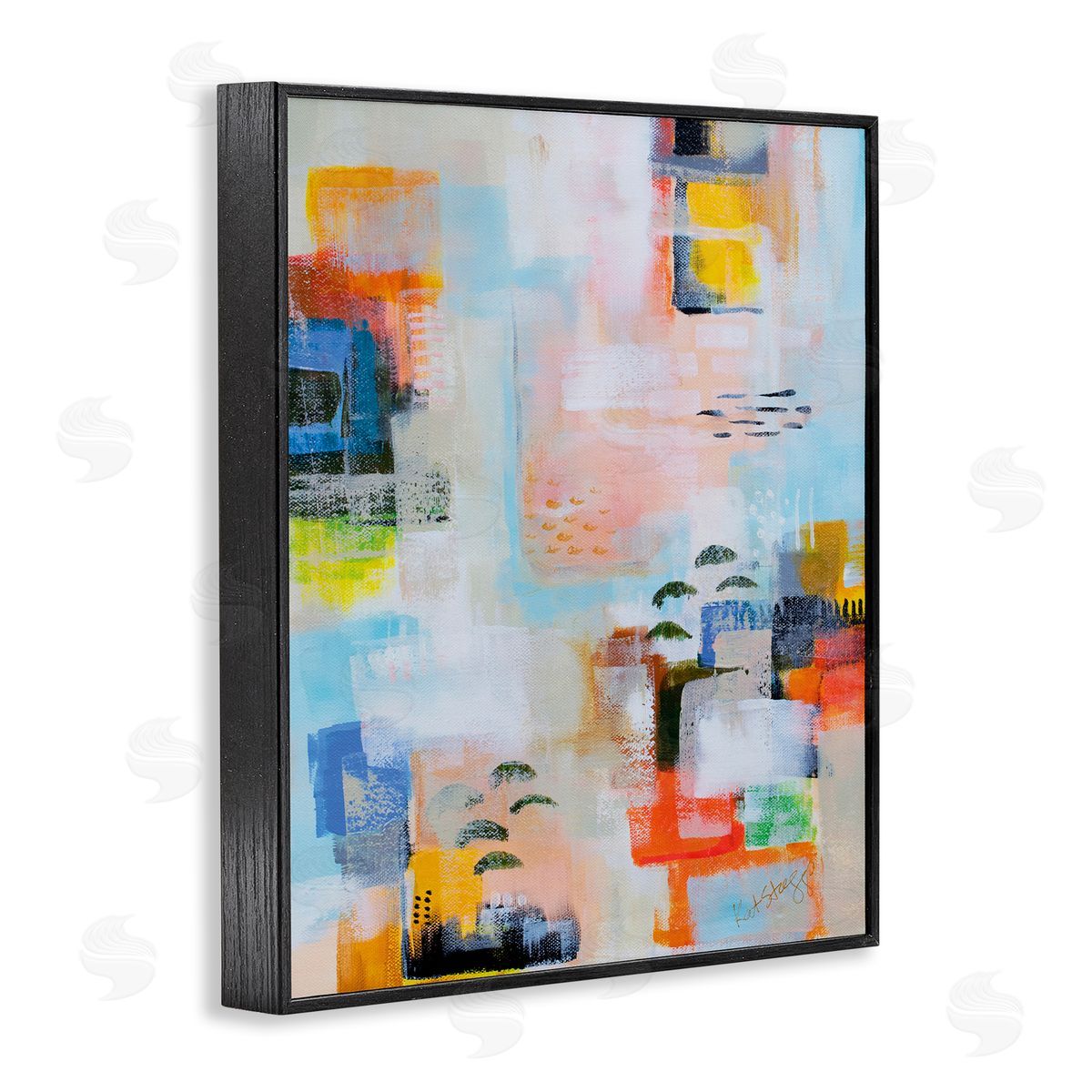 Katherine Irvin With A View Abstract Canvas Wall Art Print