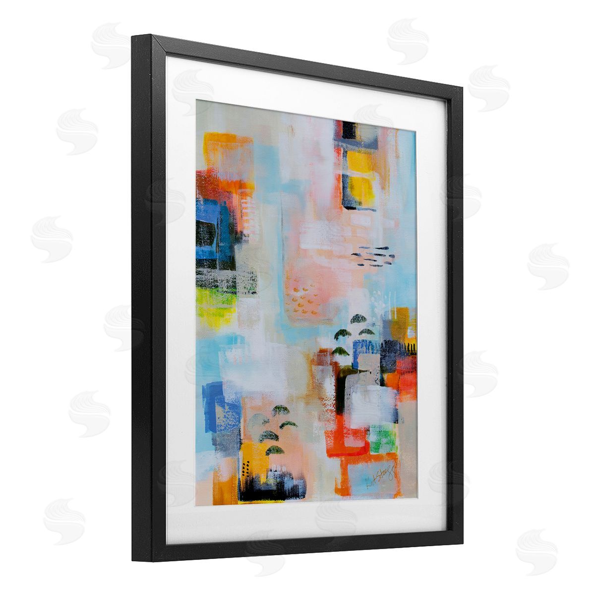 Katherine Irvin With A View Abstract Canvas Wall Art Print