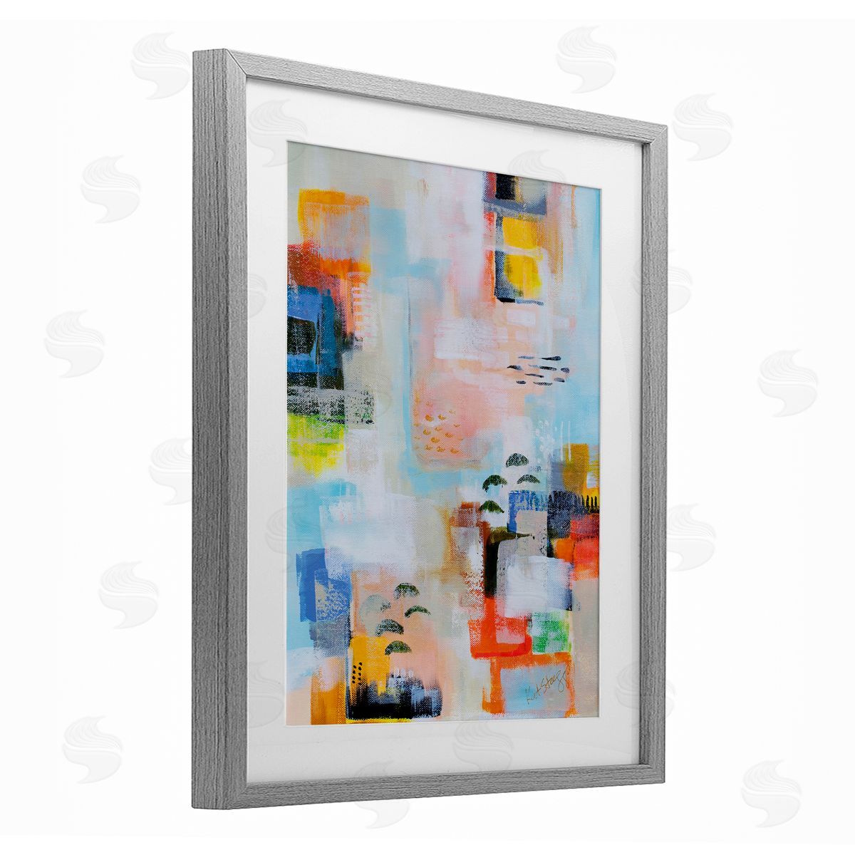 Katherine Irvin With A View Abstract Canvas Wall Art Print