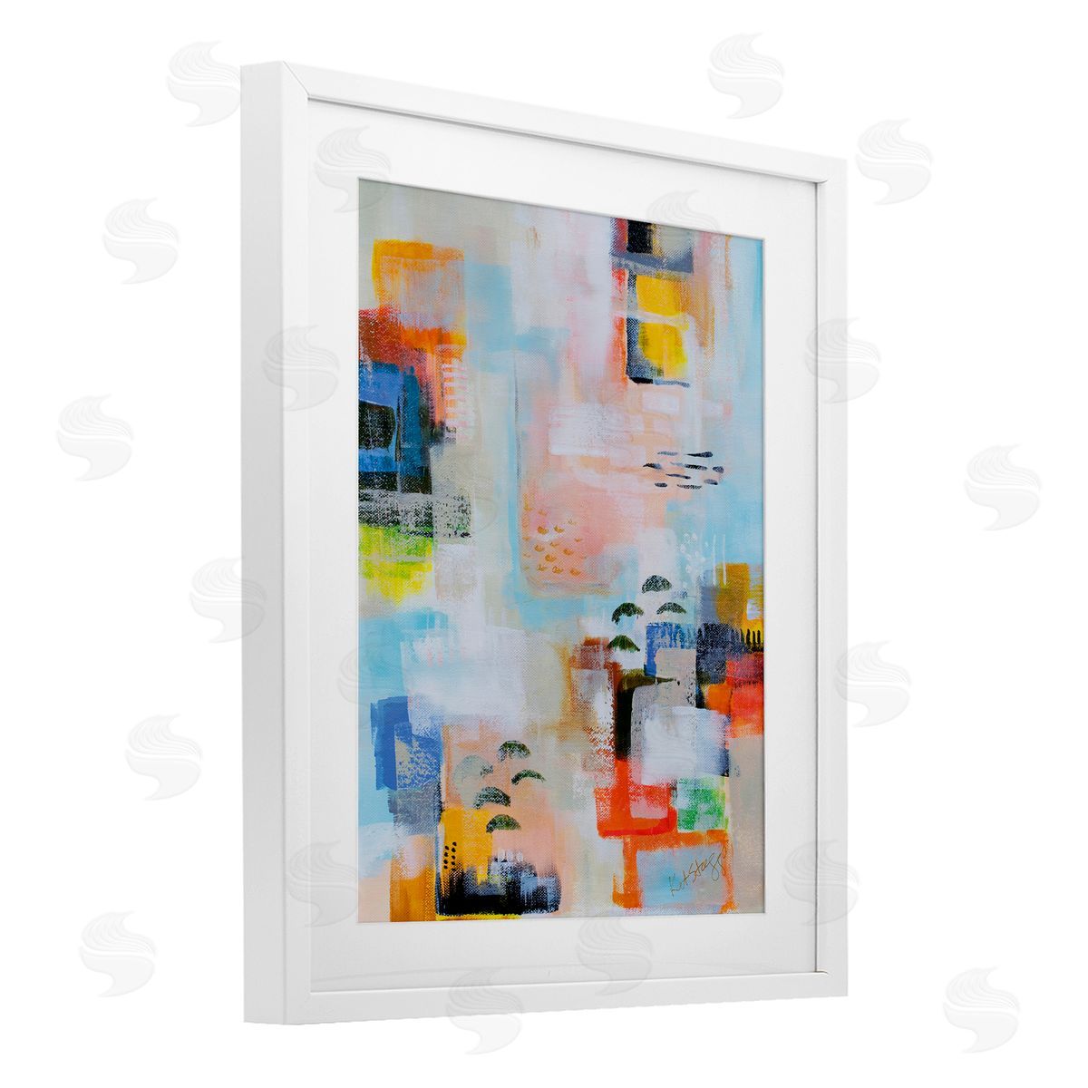 Katherine Irvin With A View Abstract Canvas Wall Art Print