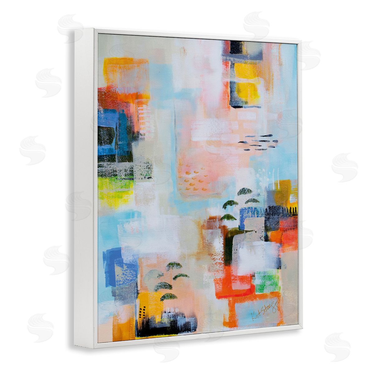 Katherine Irvin With A View Abstract Canvas Wall Art Print