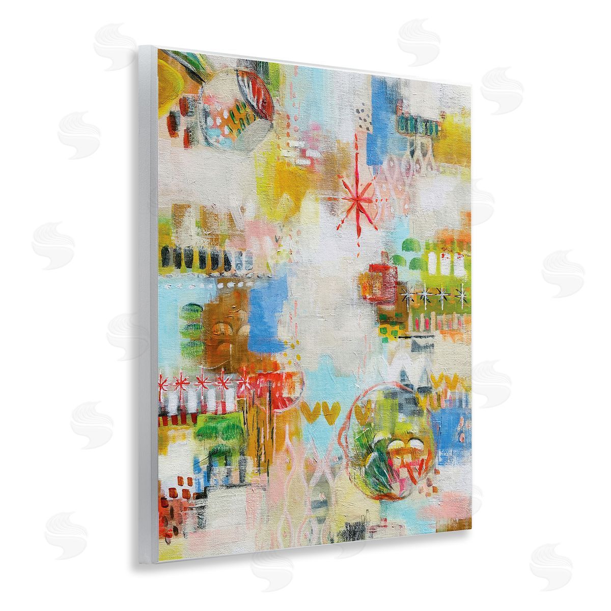 Katherine Irvin Exuberant Summer Abstract Canvas Wall Art Print