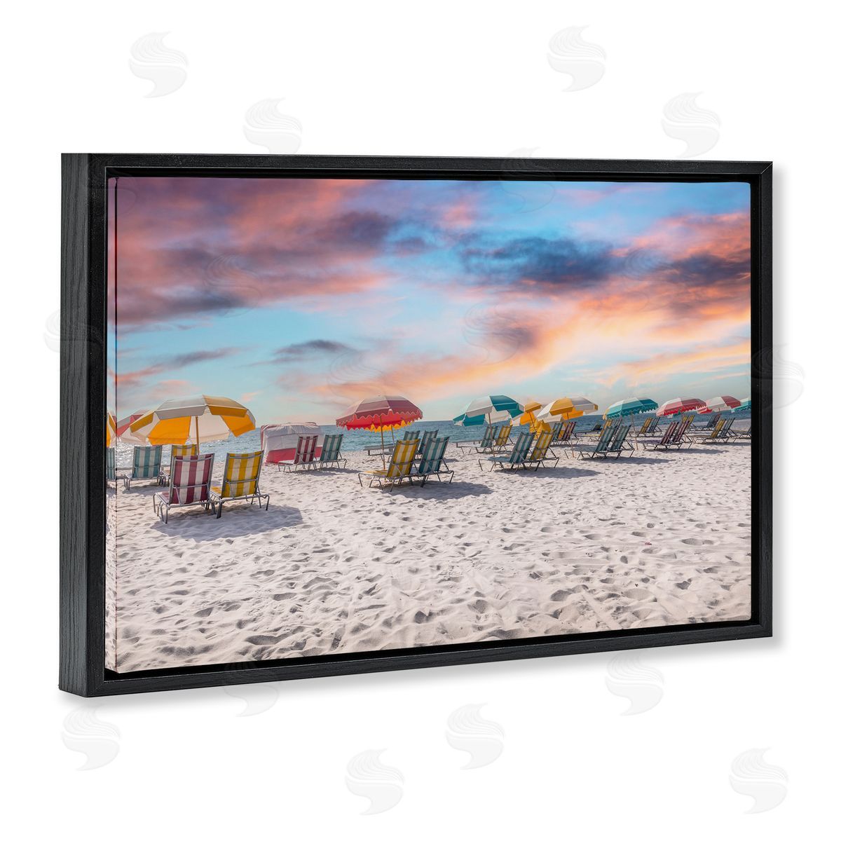 Richard Silver South Beach Miami Chairs Canvas Wall Art Print