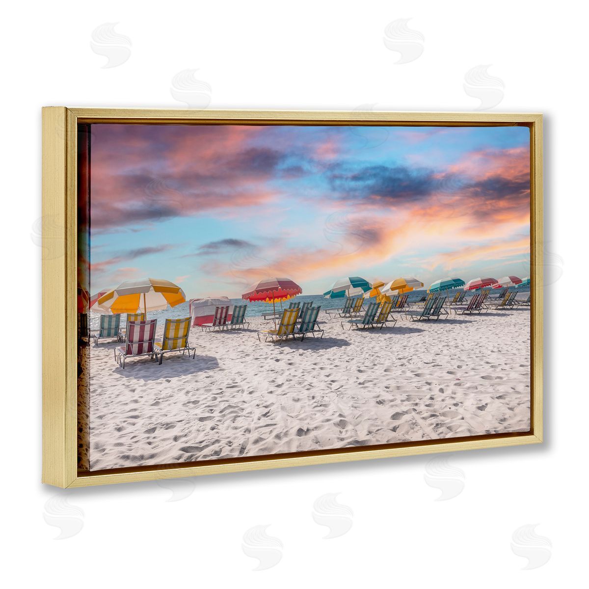 Richard Silver South Beach Miami Chairs Canvas Wall Art Print