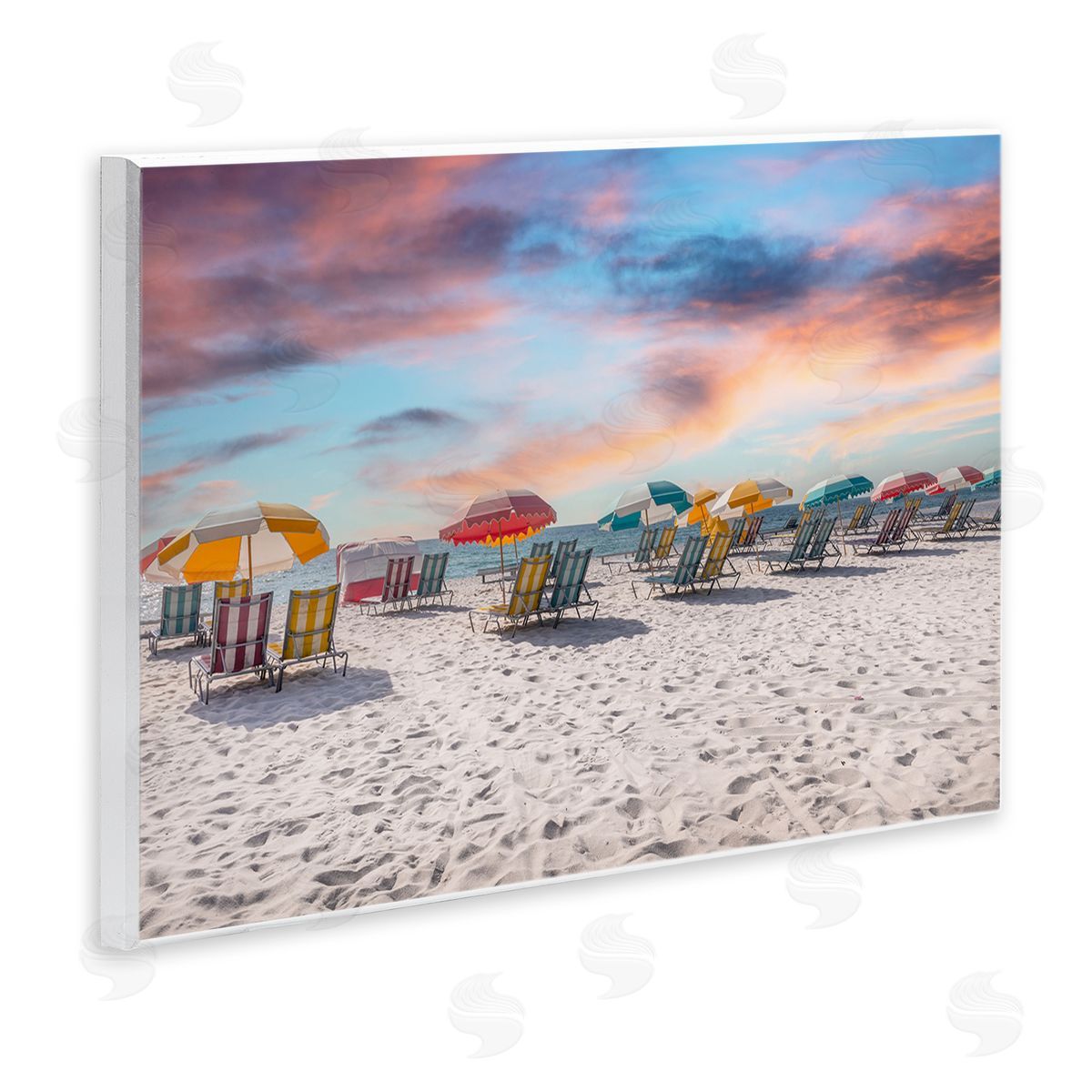 Richard Silver South Beach Miami Chairs Canvas Wall Art Print